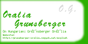 oralia grunsberger business card